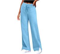 Jogging Bottoms for Women Sports Sweatpants Womens Casual Trousers Gym Tracksuit Bottoms Elasticated Waist Lounge Pants Drawsting Jogger Pants Yoga Gym Workout Outfits Activewear Light Blue