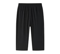 Jogging Bottoms Men, Men's 3/4 Length Joggers for Gym Workouts and Casual Wear with Secure Zipper Pockets and Comfortable Below-Knee Design