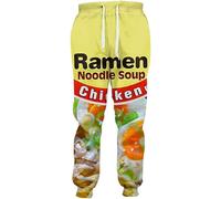 Jogging Bottoms Men Women Trousers 3D Ramen Chicken Noodle Soup Beef Joggers Sweatpants Unisex Pants Ramen 3XL