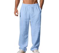 Jogging Bottoms Men's Baggy Breathable Running Trousers Plain Casual Outdoor Trousers Sports Trousers Lightweight Stylish Training Trousers Elastic Waist with Drawstring Casual Men's Trousers Summer