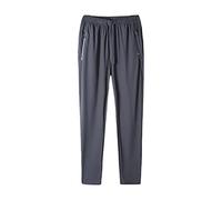 Jogging Bottoms, Men's Long, Casual Trousers for Men and Women, Ice Silk Sports Trousers, Lightweight, Breathable, Outdoor Trousers, Quick-Drying Training Trousers with Elastic Waistband and