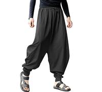 Jogging Bottoms Men's Long Goa Trousers Men's Harem Trousers Made of Cotton and Linen Aladdin Trousers Pump Trousers Gothic Pirate Trousers Linen Harem Trousers Men's Aladdin Trousers Yoga with