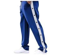 Jogging Bottoms Men's Rehab Trousers Button Down Sports Trousers Baggy Training Trousers with Side Button Placket for Opening Button Up Sweatpants for Jogging Post-operative Leisure Trousers Running