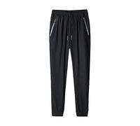 Jogging Bottoms, Men's Tracksuit Bottoms, Sports Trousers, Cotton Fitness with Zip Pockets, Outdoor, Lightweight, Training Trousers, Relaxing Trousers, Sweatpants, Loose Fit, Straight Cut, Casual