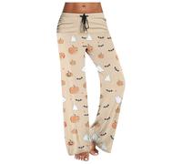 Jogging Bottoms Women's Halloween Funny Spider Web Pumpkin Pattern Sports Trousers Women's Large Sizes Halloween Costume Leisure Training Trousers with Pockets Fabric Trousers Leisure Trousers Y2k
