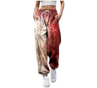 Jogging Bottoms Women's Halloween Problem Solved Pattern Sports Trousers Women's Cotton Bloody Printed Halloween Costume Sports Training Trousers with Pockets Fabric Trousers Leisure Trousers Y2k