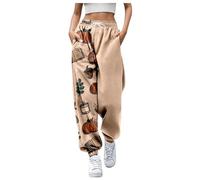 Jogging Bottoms Women's Large Size Funny Pumpkin Skeleton Pattern Sports Trousers Women's Trendy Halloween Costume Casual Training Trousers with Pockets Fabric Trousers Leisure Trousers Y2k Streetwear