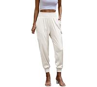 Jogging Bottoms Women's Long Sports Trousers Stretch Running Trousers Cuffs Ankle Sweatpants Slim Fit Chino Trousers High Waist Casual Trousers with Abdominal Control Fitness Trousers Workout Training