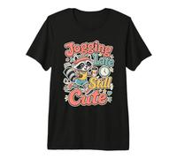 Jogging Late Still Cute Runner Funny Retro Saying Premium T-Shirt