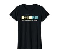Jogging Mom Cooler Fun Jogger Mommy Value Graphic T-Shirt, Women, Black, S