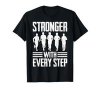 Jogging Motivation Stronger with Every Step Runner T-Shirt