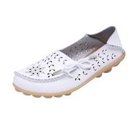 Jogging Shoes Women's Breathable Walking Shoes Running Shoes Lightweight Mesh Fabric Trainers Non-Slip Jogging Shoes Lightweight Slip On Lightweight Fitness Shoes, White, 9 UK