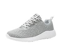 Joggingschuhe Herren Turnschuhe Berufsschuhe Sportschuhe Fashion Vielseitig Freizeitschuh Schuhe Joggingschuhe Mit Weich Dicke Sohle Atmungsaktiv Outdoor SchnüRer Walkingschuhe Lange Reise, Grey, 7 UK