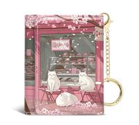 Jogjam Womens Wallet, Small Slim RFID Blocking Card Wallets, Trifold PU Leather Card Holder Wallet Organizer with Keychain, Mini Pocket Cash Purse with 7 Card Slots ID Window for Girls, Cute Anime