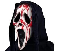 Jognee Ghostface Mask Horror Film Mask Scream Mask Party Mask Scary Props Halloween Mask Ghost Mask Masquerade Costume Accessories Suitable for Horror Parties (B)