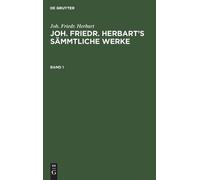 Joh Friedr Herb Joh. Friedr. Herbart: Joh. Friedr. Herbar (Hardback) (US IMPORT)