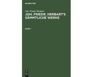 Joh Friedr Herb Joh. Friedr. Herbart: Joh. Friedr. Herbar (Hardback) (US IMPORT)