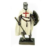 Joh. Vogler GmbH German Knight with Axe and Shield - 18 cm Decorative Sculpture with Templar Cross