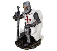 Joh. Vogler GmbH Knights Templar Kneeling 18 cm Figure Templar Knight Templar Cross Decorative Sculpture Soldier Elite Unit Medieval