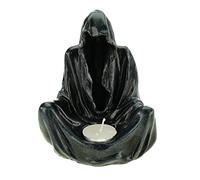 Joh.Vogler GmbH Tea Light Holder, Grim Reaper 839-9244, Black, Polyresin, 14x13x16 cm