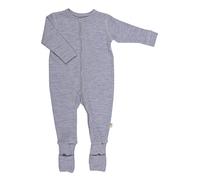 Joha Merino Wool Sleepsuit Pyjamas with fold-over foot covers (70 4-9m, Grey)