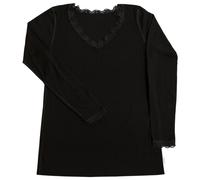 Joha - Women's Blouse I L/S 70/30 - Merino base layer size XL, black
