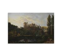Johan Christian Dahl（The Castle Ruin at Tharandt） Wall Art Posters Artworks Canvas Room Aesthetic Wall Art Prints Home Modern Decor 16x24inch(40x60cm)