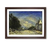 Johan Jongkind The Boulevard de Port Royal Framed Print | A2 Walnut Framed Wall Art | Ready to Hang | Modern Nature Picture | Living Room Bedroom Lounge Office
