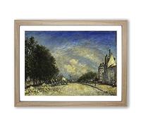Johan Jongkind The Boulevard de Port Royal Framed Print | A4 Oak Framed Wall Art | Ready to Hang | Modern Nature Picture | Living Room Bedroom Lounge Office