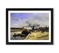 Johan Jongkind View from the Quai d'Orsay Classic Painting Framed Print | A2 Black Framed Wall Art | Ready to Hang | Classic Historical Picture | Living Room Bedroom Lounge Office