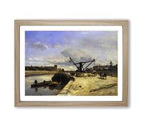 Johan Jongkind View from the Quai d'Orsay Classic Painting Framed Print | A3 Oak Framed Wall Art | Ready to Hang | Classic Historical Picture | Living Room Bedroom Lounge Office