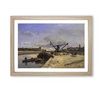 Johan Jongkind View from The Quai D'Orsay Framed Print | A2 Oak Framed Wall Art | Ready to Hang | Modern Nature Picture | Living Room Bedroom Lounge Office