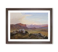 Johan Lundbye Scenery Classic Painting Framed Print | A3 Walnut Framed Wall Art | Ready to Hang | Classic Landscape Picture | Living Room Bedroom Lounge Office
