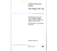 Johann Hermann Schein-Also heilig ist der Tag-Solo T, Fl [Vl], Bassoon, ATrb