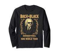 Johann Sebastian Bach in Black, Classical Music Composer Long Sleeve T-Shirt