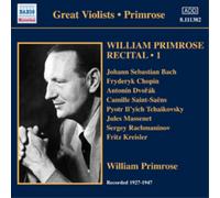 Johann Sebastian Bach William Primrose Recital - Volume 1 (CD) Album (US IMPORT)