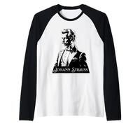 Johann Strauss Wiener Waltz Music Waltz King Operetta Raglan Baseball Tee