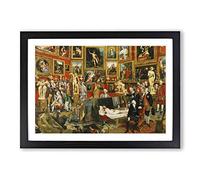 Johann Zoffany Tribuna of The Uffizi Framed Print | A2 Oak Framed Wall Art | Ready to Hang | Modern Nature Picture | Living Room Bedroom Lounge Office