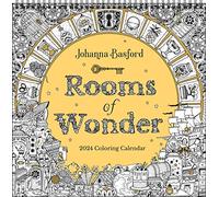 Johanna Basford 2024 Coloring Wall Calendar: Rooms of Wonder