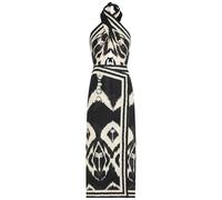 Johanna Ortiz Buen Viento Halterneck Linen Midi Dress - Black - 4 (UK8 / S)