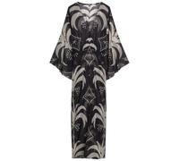 Johanna Ortiz Spiritual Healers Patterned Georgette Maxi Kaftan - Black - 4 (UK8 / S)