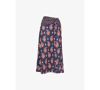 Johanna Ortiz Womens Johanna Ortiz Under The Sun Side-Split Woven Maxi Skirt Navy / Rose 8