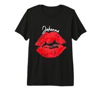 Johanna Red Lips Personalized First Name Premium T-Shirt