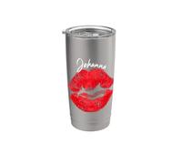 Johanna Red Lips Personalized First Name Stainless Steel Insulated Tumbler