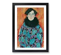 Johanna Staude by Gustav Klimt Framed Print | A2 Black Framed Wall Art | Ready to Hang | Modern Historical Picture | Living Room Bedroom Lounge Office