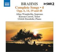 Johannes Brahms : Brahms: Complete Songs: Opp. 6, 14, 19 and 48 - Volume 4 CD