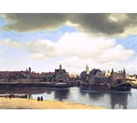 Johannes Vermeer: A View of Delft. Fine Art Print/Poster. Size A3