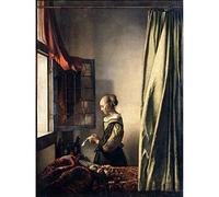 Johannes Vermeer Girl Reading A Letter By An Open Window Art Print Canvas Premium Wall Decor Poster Mural