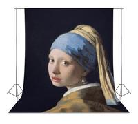 Johannes Vermeer Girl with A Pearl Earring (1665) Dutch Golden Age Painting - 17, X 22, Fine Art Print-1 Photography Cloth56x79inch(142x200cm)