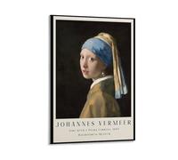 Johannes Vermeer - Girl with A Pearl Earring Poster Decorative Painting Canvas Wall Art Living Room Bedroom 08x12inch(20x30cm)